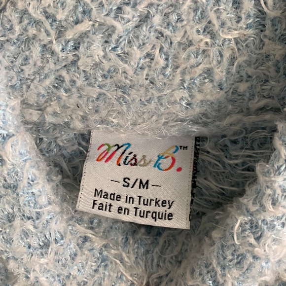Fuzzy Miss B Blue Sweater. Extremely Soft and Fuzzy! Sz S - Picture 3 of 4
